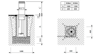 Выдвижной столб боллард AUTOMATIC SYSTEMS RB 60