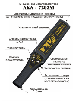 Ручной металлодетектор АКА-7202М