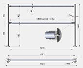 Комплект модульного ограждения 3V - 1,5 м хром магазин Алти-Групп